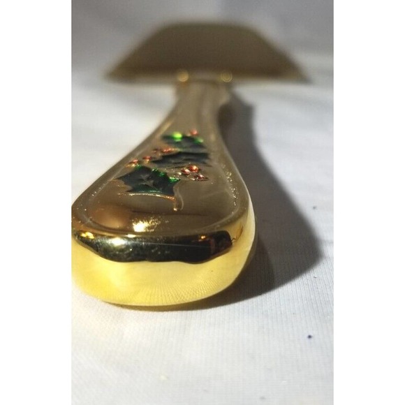 Vintage Hollyday Retroneu Cloisonne 24k Gold Electroplated Cheese Slicer NIB - Picture 3 of 8